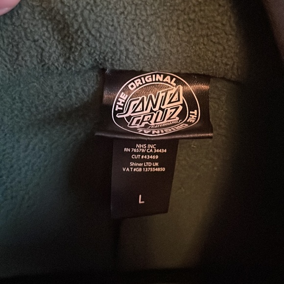 Green Santa Cruz Zip-Up Crewneck - Picture 2 of 3